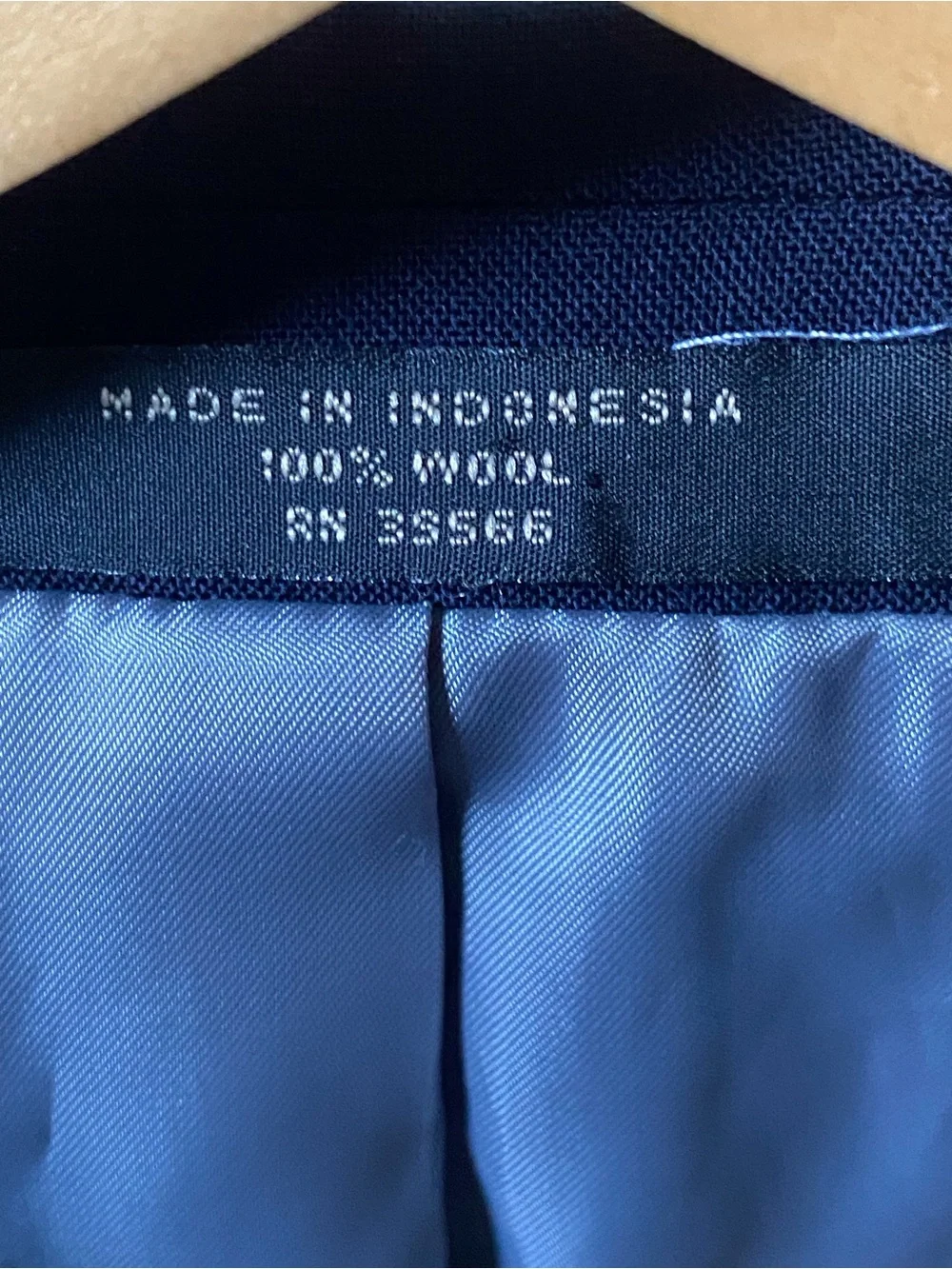 Petrocelli wool Men's Navy Two-Button blazer coat